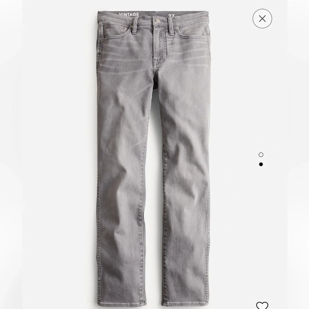 J. Crew 9” vintage slim-straight jean in Grey Dove wash